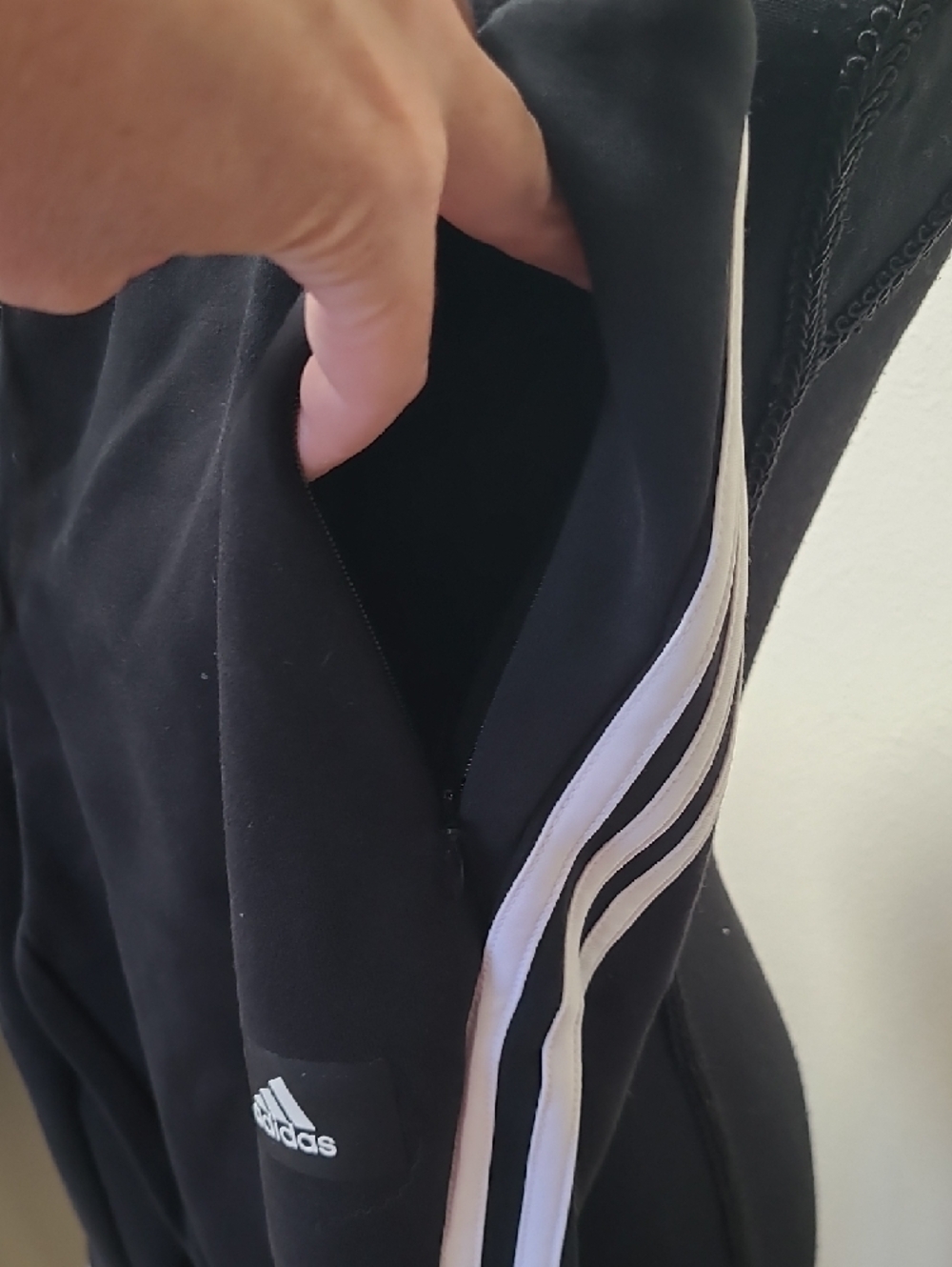 Adidas Black and White Track Pants with Logo Tag NWOT - Picture 4 of 8